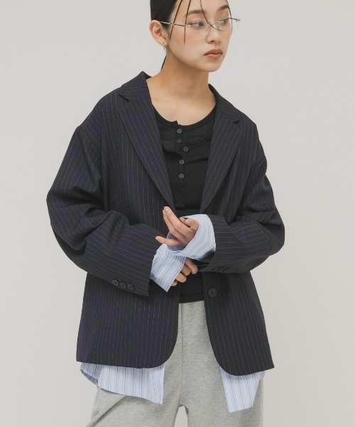 KBF（ケイビーエフ）の「レイヤードヘンリーネックTEE（Tシャツ/カットソー・レディース・ブラック/ベージュ系その他/オフホワイト・ONE）」の12枚目の写真