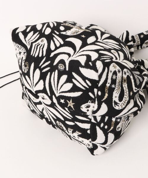 Erwan L(アルワンエル)の「Erwan L(アルワンエル) / ドロウストリングトートバッグ Drawstring tote EL-25007 フランス製(トートバッグ・レディース・ライトブルー/ネイビー×ホワイト/ブラックミックス/レオパード/ライトグレー/ブラック×ホワイト/マルチ・FREE)」の11枚目の写真