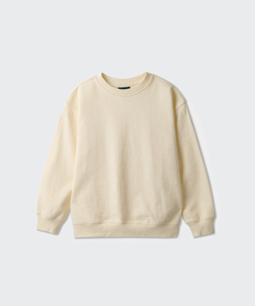 MUSINSA STANDARD KIDS（ムシンサスタンダードキッズ）の「オーバーサイズスウェットシャツ[レモンクリーム]（スウェット・レディース・その他・140/150/160/130/120/110/100）」の2枚目の写真