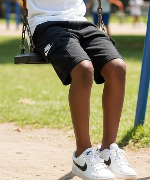 NIKE(ナイキ)の「NIKE/ナイキ NKN LBR CARGO SHORT イージーカーゴショーツ 2026年 夏 夏服(カーゴパンツ・キッズ・ブラック/グレー/ネイビー・4/5/6/7)」の2枚目の写真