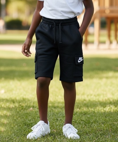 NIKE(ナイキ)の「NIKE/ナイキ NKN LBR CARGO SHORT イージーカーゴショーツ 2026年 夏 夏服(カーゴパンツ・キッズ・ブラック/グレー/ネイビー・4/5/6/7)」の9枚目の写真