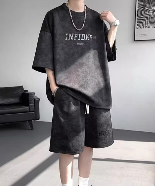 link lot(リンクロット)の「【2点セット】ヴィンテージ加工セットアップ(Tシャツ/カットソー・メンズ・ブラック/ホワイト・L/M)」の18枚目の写真