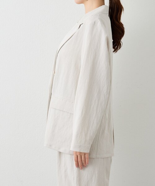 La boutique BonBon（ラブティックボンボン）の「【セットアップ可・女っぽカジュアル】キュプラ混ジャケット（テーラードジャケット・レディース・ピンク/ライトグレー・FREE）」の18枚目の写真