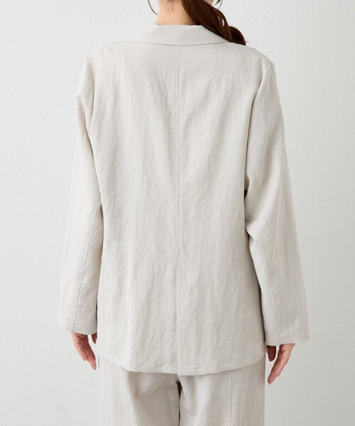 La boutique BonBon（ラブティックボンボン）の「【セットアップ可・女っぽカジュアル】キュプラ混ジャケット（テーラードジャケット・レディース・ピンク/ライトグレー・FREE）」の19枚目の写真