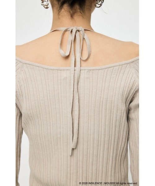 MOUSSY(マウジー)の「INSILENCE OFF SHOULDER ニット(ニット/セーター・レディース・アイボリー/ブラック/グレイッシュベージュ・1)」の15枚目の写真