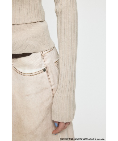 MOUSSY(マウジー)の「INSILENCE OFF SHOULDER ニット(ニット/セーター・レディース・アイボリー/ブラック/グレイッシュベージュ・1)」の16枚目の写真