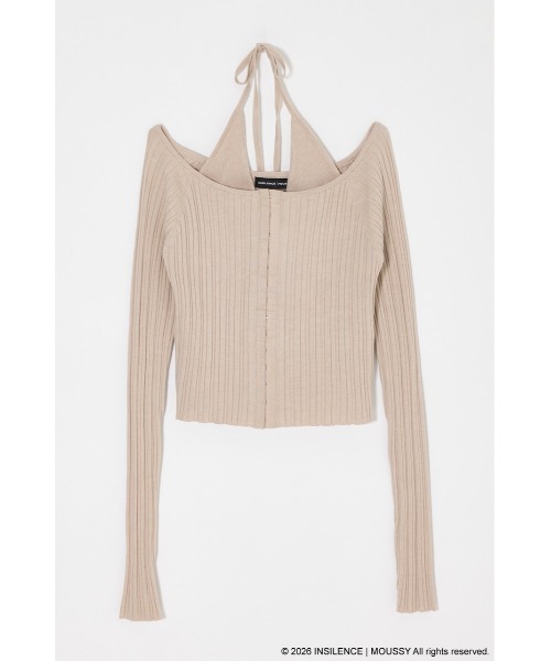 MOUSSY(マウジー)の「INSILENCE OFF SHOULDER ニット(ニット/セーター・レディース・アイボリー/ブラック/グレイッシュベージュ・1)」の18枚目の写真
