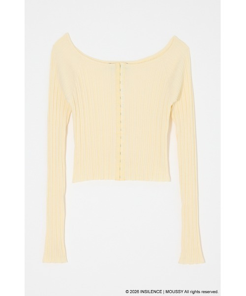 MOUSSY(マウジー)の「INSILENCE OFF SHOULDER ニット(ニット/セーター・レディース・アイボリー/ブラック/グレイッシュベージュ・1)」の22枚目の写真