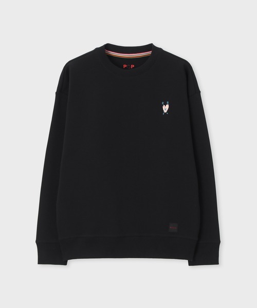 Paul Smith(ポールスミス)の「【ラウンジウェアー】“Heart Embroidery” ダンボール ロングスリーブTシャツ【853369 P7195S】(Tシャツ/カットソー・メンズ・グレー/ブラック/オレンジ・MEDIUM/LARGE)」の2枚目の写真