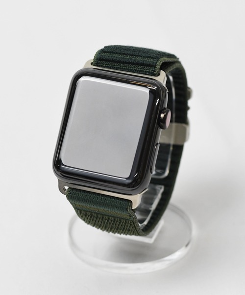 Fun & Daily（ファンアンドデイリー）の「Apple Watch Nylon Buckle Band / アップルウオッチバンド（デジタル腕時計・メンズ・ネイビー/グリーン/ブラック・A/B）」の2枚目の写真
