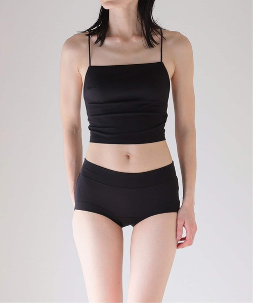 EMILY WEEK（エミリーウィーク）の「《追加2》リヨセルクロップド Vバックブラキャミソール（その他アンダーウェア/インナー・レディース・ブラック/ブラウン/イエロー・36/38/40）」の4枚目の写真