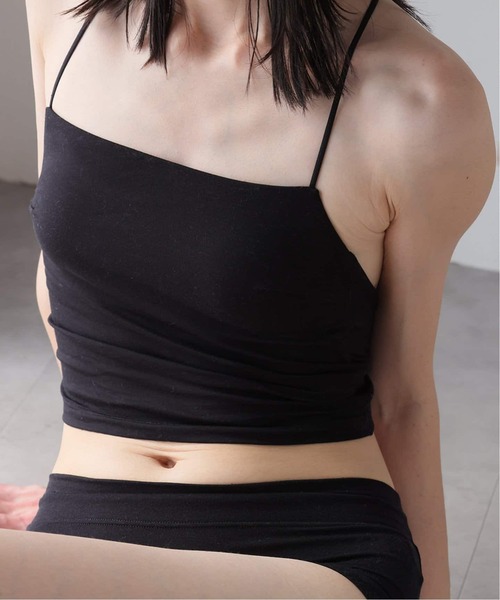 EMILY WEEK（エミリーウィーク）の「《追加2》リヨセルクロップド Vバックブラキャミソール（その他アンダーウェア/インナー・レディース・ブラック/ブラウン/イエロー・36/38/40）」の7枚目の写真