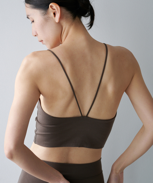 EMILY WEEK（エミリーウィーク）の「《追加2》リヨセルクロップド Vバックブラキャミソール（その他アンダーウェア/インナー・レディース・ブラック/ブラウン/イエロー・36/38/40）」の13枚目の写真