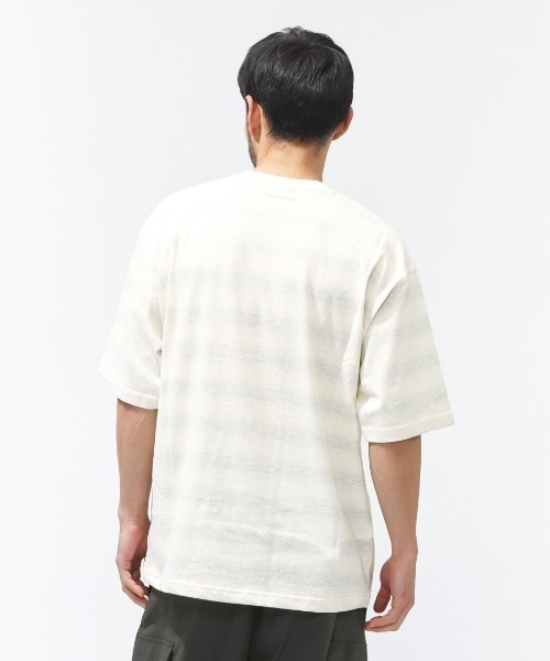 NEW ERA(ニューエラ)の「ニューエラ SS OS BORDER TEE LOSDOD OWHI(Tシャツ/カットソー・メンズ・ホワイト・M/L/LL)」の3枚目の写真
