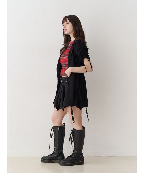 jouetie（ジュエティ）の「シャーリングシアートップス（Tシャツ/カットソー・レディース・ブラック/オフホワイト/レッド・MEDIUM）」の13枚目の写真