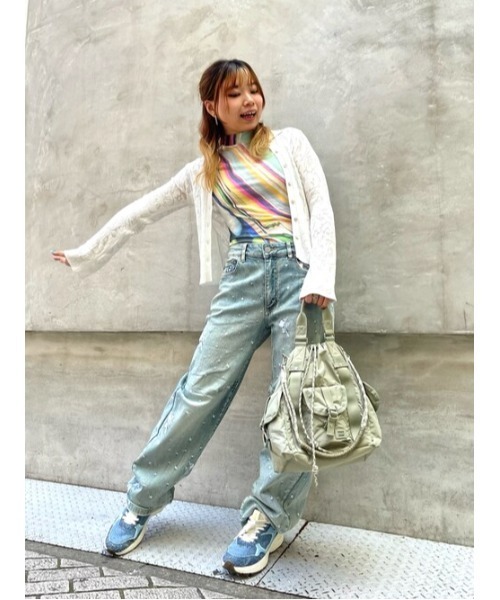 Desigual(デシグアル)の「マーブルウェーブプリントフィットTシャツ(Tシャツ/カットソー・レディース・グリーン・XL/L/M/S/XS)」の4枚目の写真