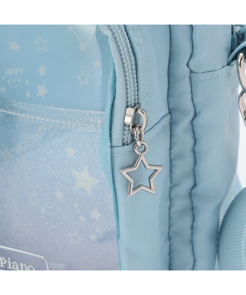 mezzo piano Junior（メゾピアノジュニア）の「星座＆音符柄ボトルホルダーつきショルダーバッグ♪（ショルダーバッグ・キッズ・ブラック/ライトブルー・F）」の6枚目の写真