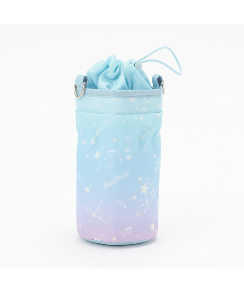 mezzo piano Junior（メゾピアノジュニア）の「星座＆音符柄ボトルホルダーつきショルダーバッグ♪（ショルダーバッグ・キッズ・ブラック/ライトブルー・F）」の9枚目の写真