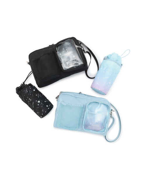 mezzo piano Junior（メゾピアノジュニア）の「星座＆音符柄ボトルホルダーつきショルダーバッグ♪（ショルダーバッグ・キッズ・ブラック/ライトブルー・F）」の14枚目の写真