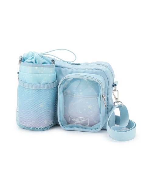 mezzo piano Junior（メゾピアノジュニア）の「星座＆音符柄ボトルホルダーつきショルダーバッグ♪（ショルダーバッグ・キッズ・ブラック/ライトブルー・F）」の15枚目の写真