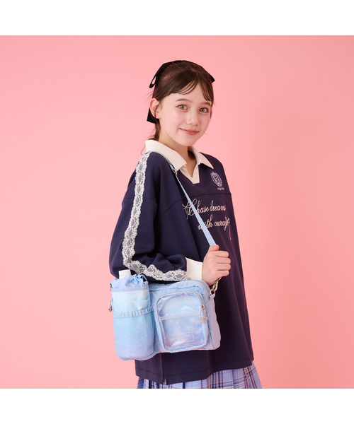 mezzo piano Junior（メゾピアノジュニア）の「星座＆音符柄ボトルホルダーつきショルダーバッグ♪（ショルダーバッグ・キッズ・ブラック/ライトブルー・F）」の17枚目の写真