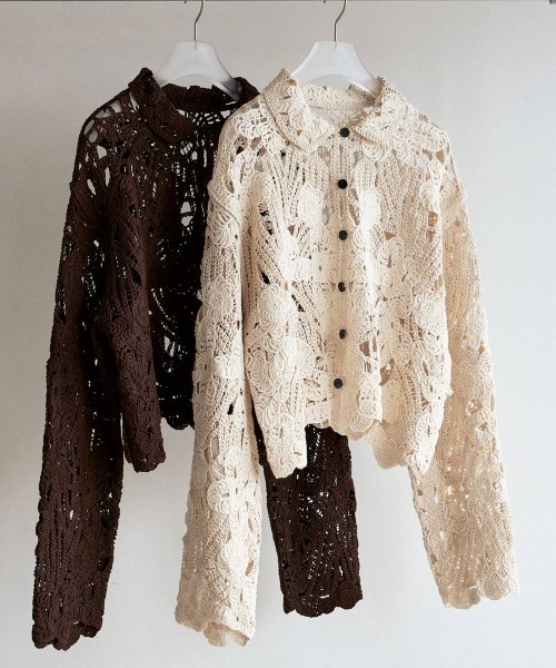 anuke(アンヌーク)の「anuke Embroidery Over Shirts エンブロイダリーオーバーシャツ/62620402(シャツ/ブラウス・レディース・ブラウン/アイボリー・ONE SIZE)」の10枚目の写真