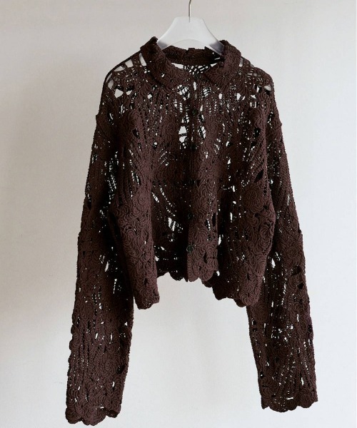 anuke(アンヌーク)の「anuke Embroidery Over Shirts エンブロイダリーオーバーシャツ/62620402(シャツ/ブラウス・レディース・ブラウン/アイボリー・ONE SIZE)」の13枚目の写真