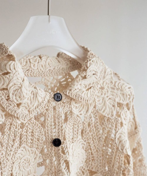 anuke(アンヌーク)の「anuke Embroidery Over Shirts エンブロイダリーオーバーシャツ/62620402(シャツ/ブラウス・レディース・ブラウン/アイボリー・ONE SIZE)」の12枚目の写真