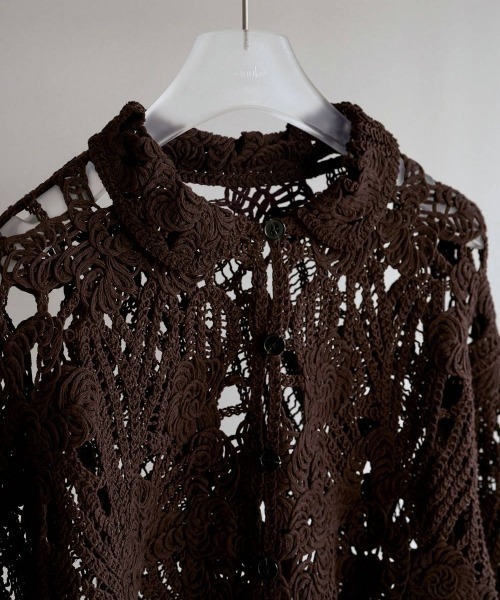 anuke(アンヌーク)の「anuke Embroidery Over Shirts エンブロイダリーオーバーシャツ/62620402(シャツ/ブラウス・レディース・ブラウン/アイボリー・ONE SIZE)」の14枚目の写真