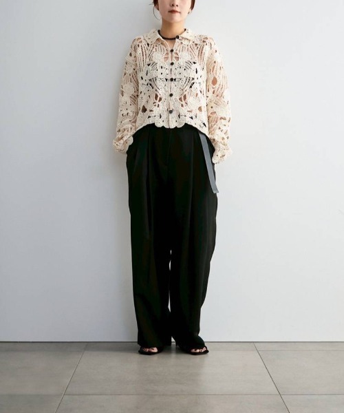 anuke(アンヌーク)の「anuke Embroidery Over Shirts エンブロイダリーオーバーシャツ/62620402(シャツ/ブラウス・レディース・ブラウン/アイボリー・ONE SIZE)」の15枚目の写真