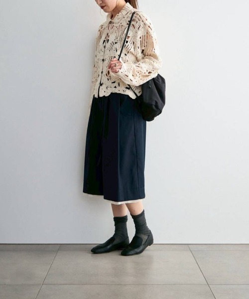 anuke(アンヌーク)の「anuke Embroidery Over Shirts エンブロイダリーオーバーシャツ/62620402(シャツ/ブラウス・レディース・ブラウン/アイボリー・ONE SIZE)」の16枚目の写真