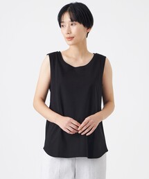 【ウォッシャブル】コットンスムースタンクトップ