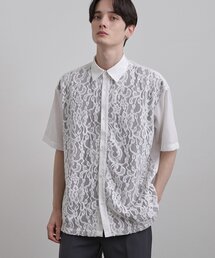 tk.TAKEO KIKUCHI（ティーケータケオキクチ）の「【この夏大注目！】シャドウフラワーレースデザインシャツ/半袖/夏服/花柄/レース/半袖シャツ/キレイ目/モード/通気性（シャツ/ブラウス）」