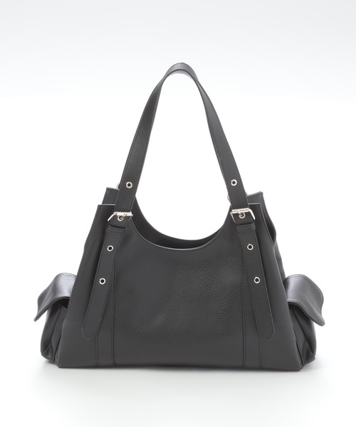 PAGEBOY(ページボーイ)の「【500mlペットボトル収納可能】ハトメベルトポケットバッグ(ハンドバッグ・レディース・ブルー/シルバー/ブラック・FREE)」の6枚目の写真