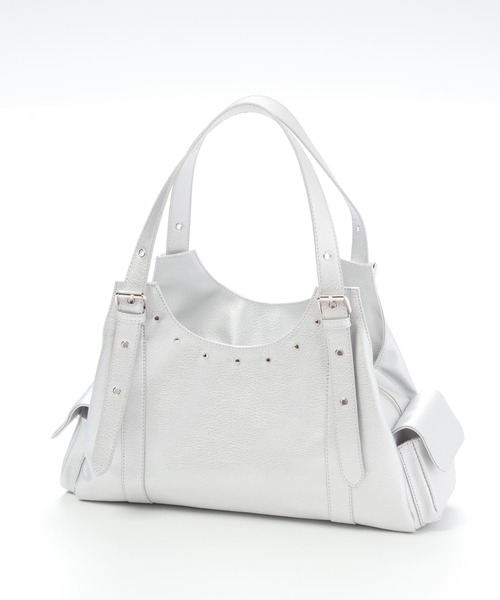 PAGEBOY(ページボーイ)の「【500mlペットボトル収納可能】ハトメベルトポケットバッグ(ハンドバッグ・レディース・ブルー/シルバー/ブラック・FREE)」の20枚目の写真