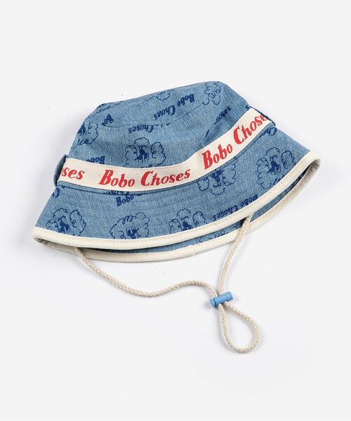BOBO CHOSES(ボボショーズ)の「総柄Pickles The Dogベビー帽子【ベビー】(その他ベビー用品・キッズ・ブルー・48/50)」の1枚目の写真