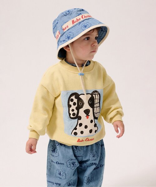 BOBO CHOSES(ボボショーズ)の「総柄Pickles The Dogベビー帽子【ベビー】(その他ベビー用品・キッズ・ブルー・48/50)」の3枚目の写真