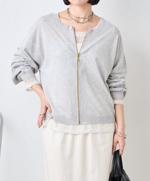 Jena espace merveilleux（ジェナ　エスパスメルヴェイユ）の「UVジップブルゾン（ベスト・レディース・グレー/ネイビー/ライトグレー・FREE）」の16枚目の写真