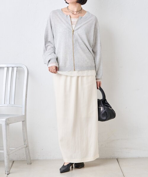 Jena espace merveilleux（ジェナ　エスパスメルヴェイユ）の「UVジップブルゾン（ベスト・レディース・グレー/ネイビー/ライトグレー・FREE）」の17枚目の写真