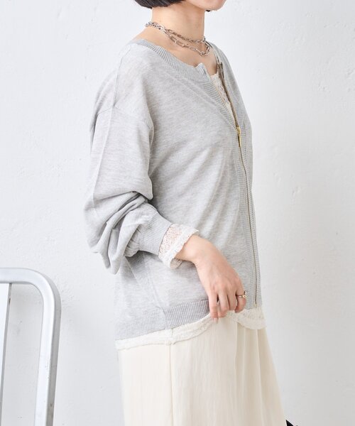 Jena espace merveilleux（ジェナ　エスパスメルヴェイユ）の「UVジップブルゾン（ベスト・レディース・グレー/ネイビー/ライトグレー・FREE）」の18枚目の写真