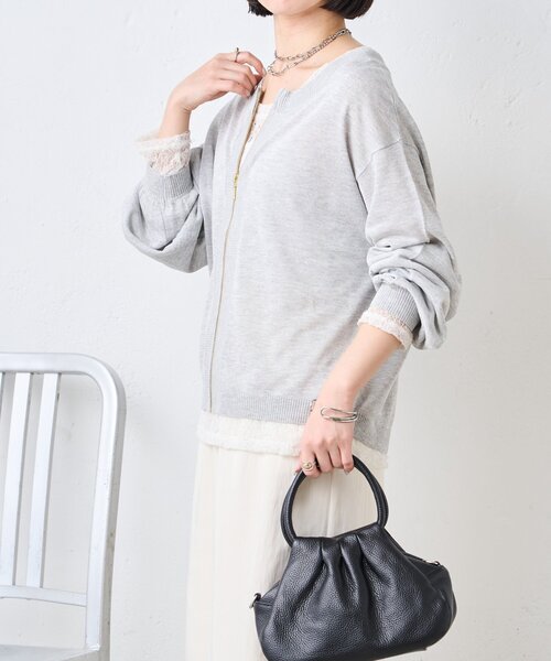 Jena espace merveilleux（ジェナ　エスパスメルヴェイユ）の「UVジップブルゾン（ベスト・レディース・グレー/ネイビー/ライトグレー・FREE）」の19枚目の写真