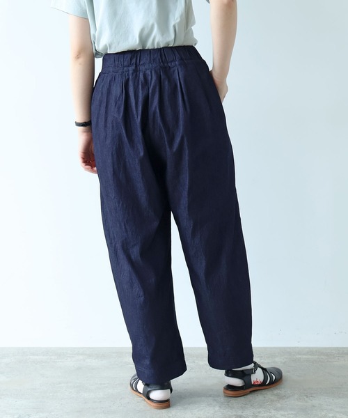 bulle de savon（ビュルデサボン）の「△5.5oz denim コクーンパンツ（その他パンツ・レディース・ネイビー・FREE）」の5枚目の写真