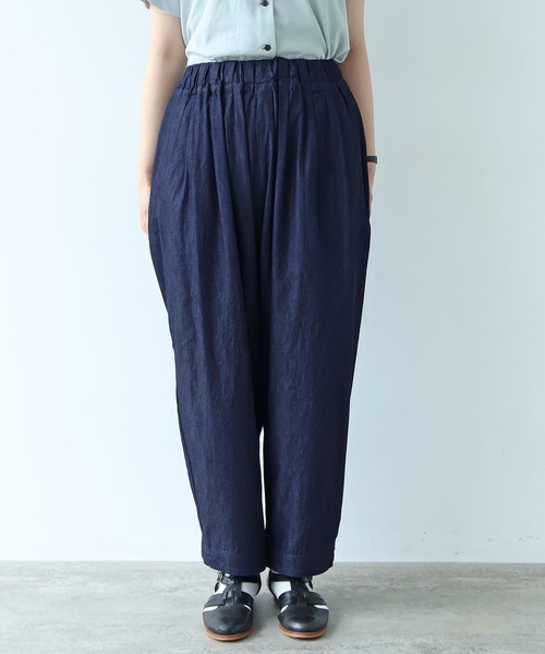 bulle de savon（ビュルデサボン）の「△5.5oz denim コクーンパンツ（その他パンツ・レディース・ネイビー・FREE）」の11枚目の写真