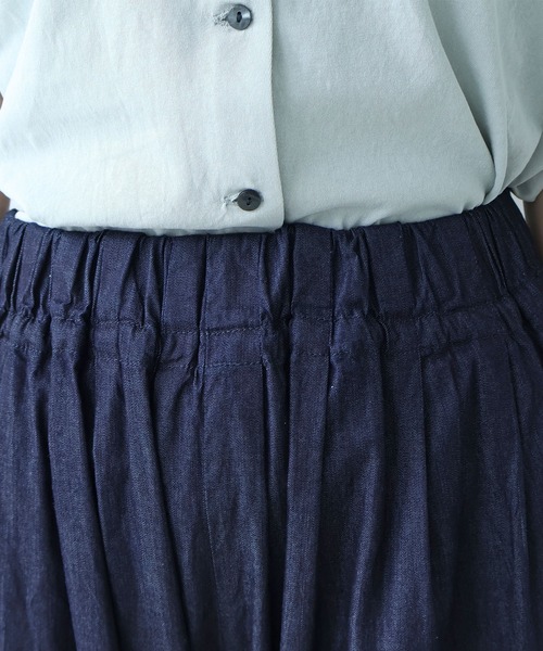bulle de savon（ビュルデサボン）の「△5.5oz denim コクーンパンツ（その他パンツ・レディース・ネイビー・FREE）」の14枚目の写真
