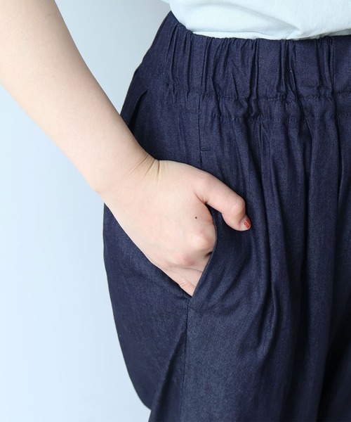 bulle de savon（ビュルデサボン）の「△5.5oz denim コクーンパンツ（その他パンツ・レディース・ネイビー・FREE）」の15枚目の写真
