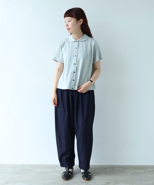bulle de savon（ビュルデサボン）の「△5.5oz denim コクーンパンツ（その他パンツ・レディース・ネイビー・FREE）」の6枚目の写真