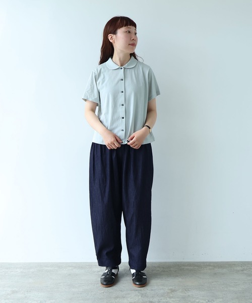 bulle de savon（ビュルデサボン）の「△5.5oz denim コクーンパンツ（その他パンツ・レディース・ネイビー・FREE）」の7枚目の写真