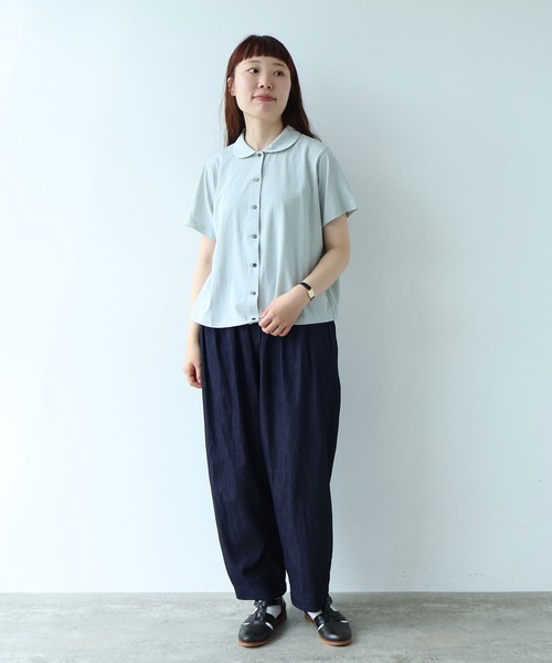 bulle de savon（ビュルデサボン）の「△5.5oz denim コクーンパンツ（その他パンツ・レディース・ネイビー・FREE）」の8枚目の写真