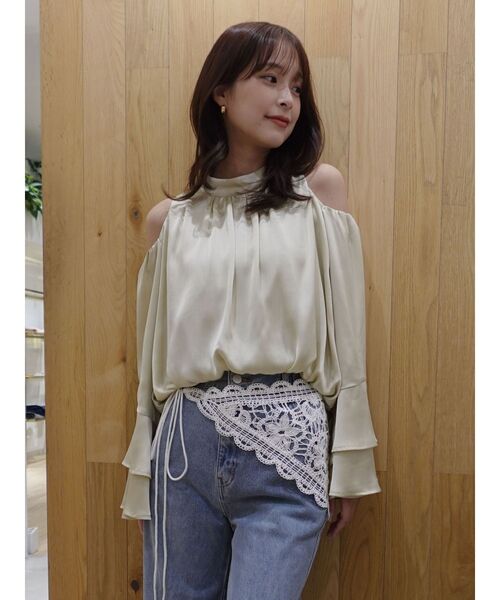 LAGUNAMOON（ラグナムーン）の「ニットレース刺繍スカーフ（その他ヘアアクセサリー・レディース・ホワイト/ブラック・FREE）」の19枚目の写真