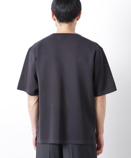 NANO universe（ナノユニバース）の「12ゲージドライニットTシャツ 半袖（Tシャツ/カットソー・メンズ・ブラック/グリーン/レッド系その他2・L/M/S）」の7枚目の写真